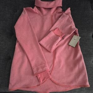 Womens Nike Coral Long Sleeve Top With POCKETS SZ. S